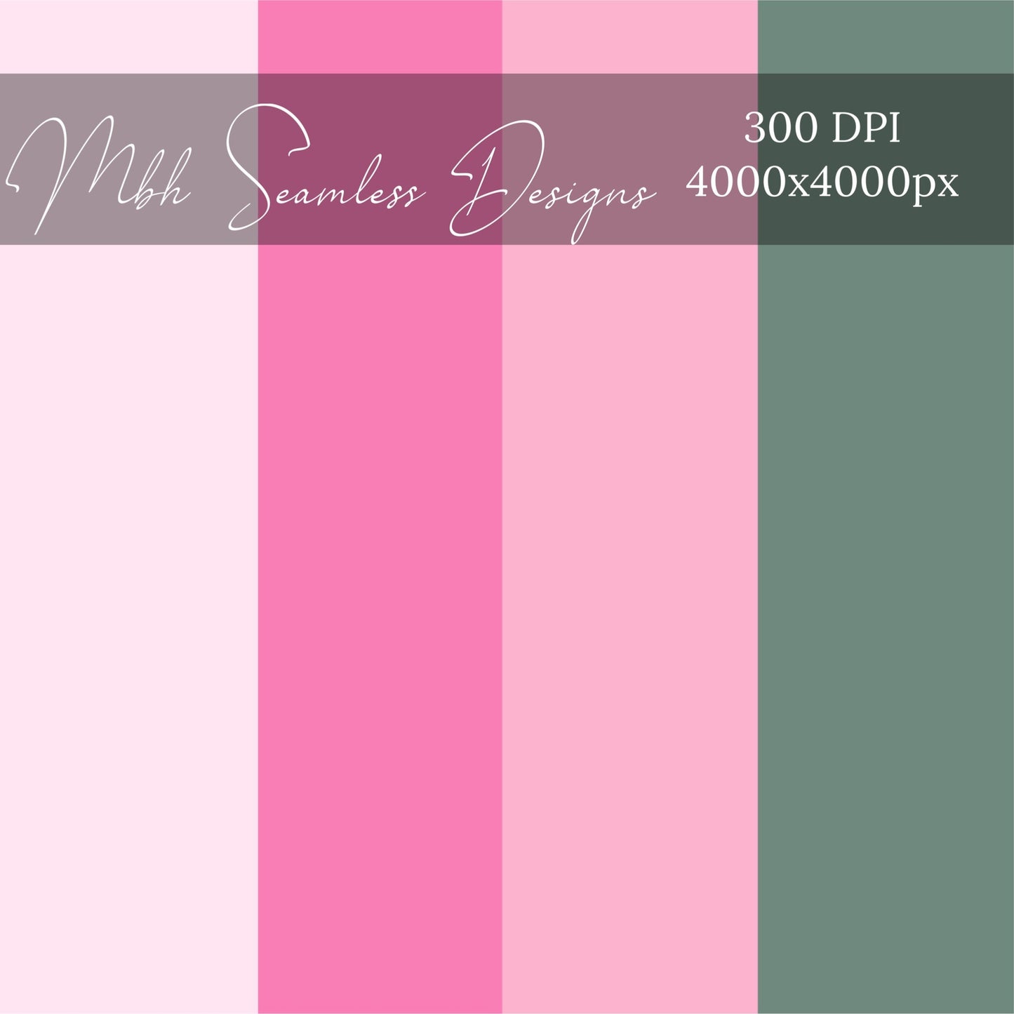 Summer Pink Floral Fields Seamless Pattern