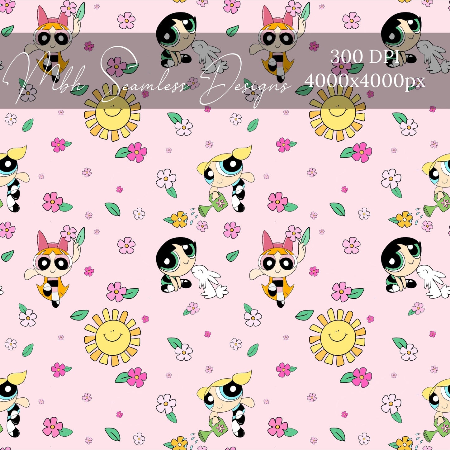 PPG Spring Summer 2 Colorways Floral Seamless Pattern