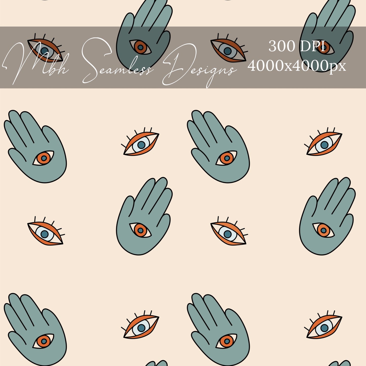 Lucky Eye Seamless Pattern