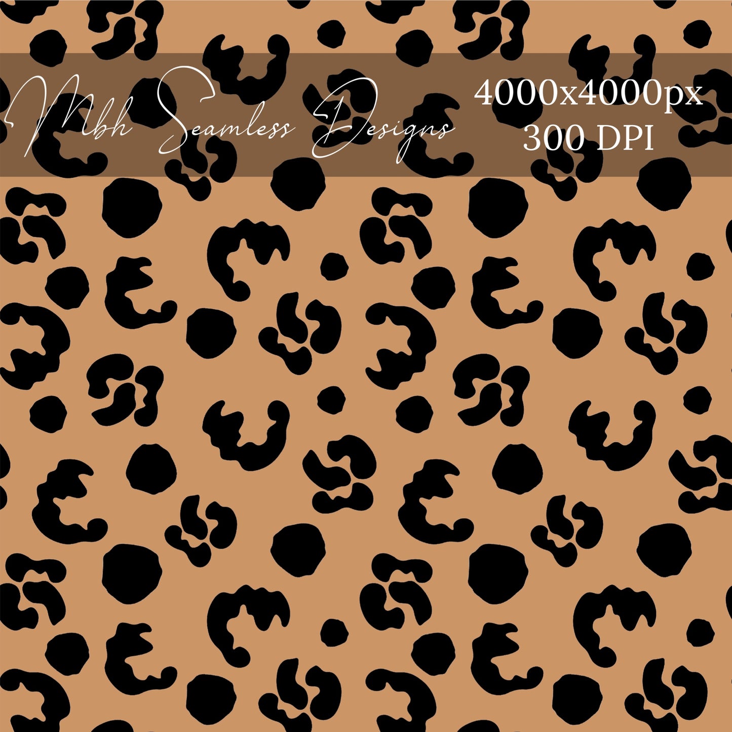 Rust Leopard Seamless Pattern