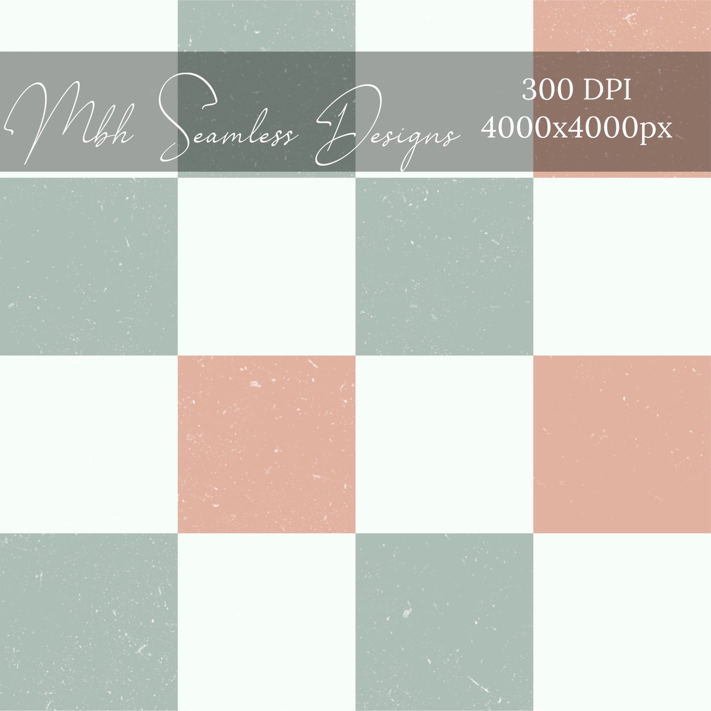 Boho Surf Checkered Coordinate Seamless Pattern