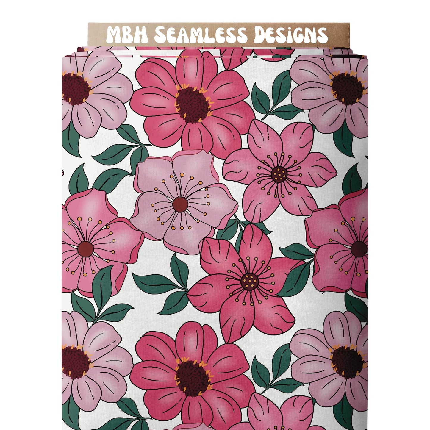 Mauve Floral Seamless Pattern