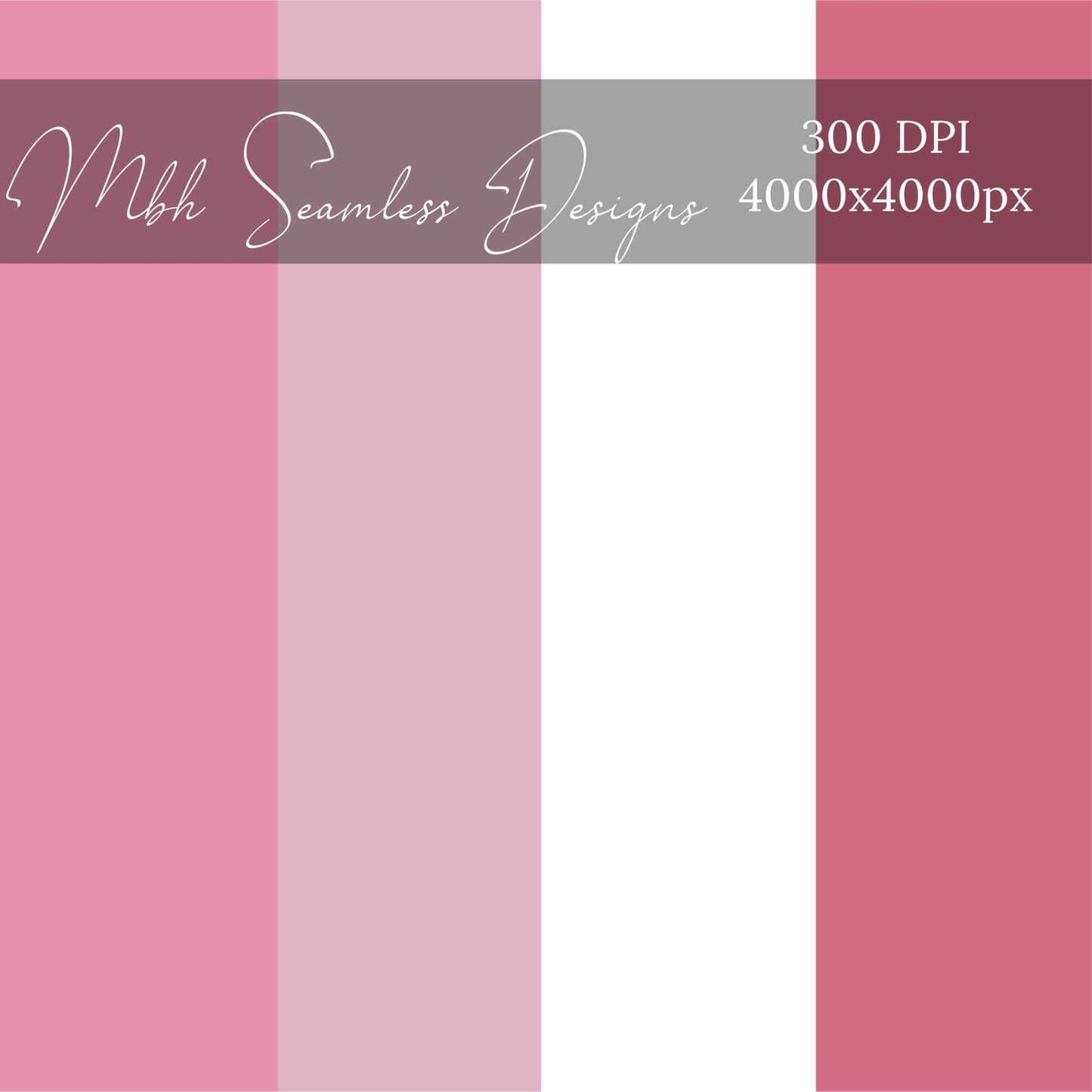 Mauve Floral STRIPES Seamless Pattern