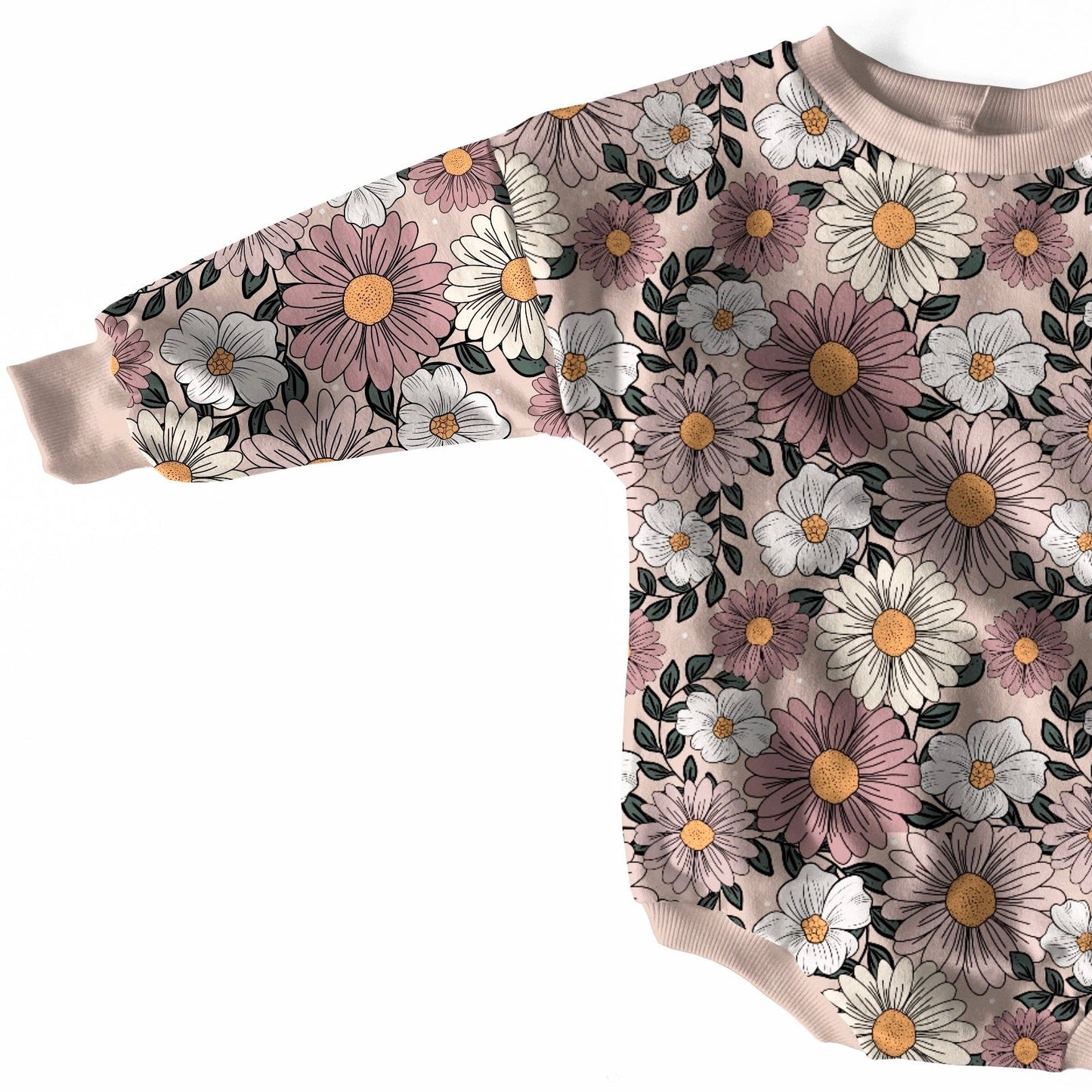 Mauve Blush Floral Seamless Pattern