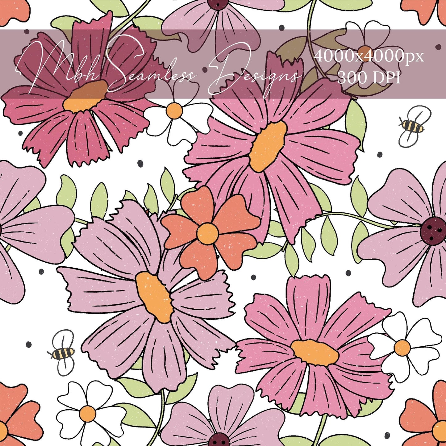 Summer Bloom Seamless Pattern