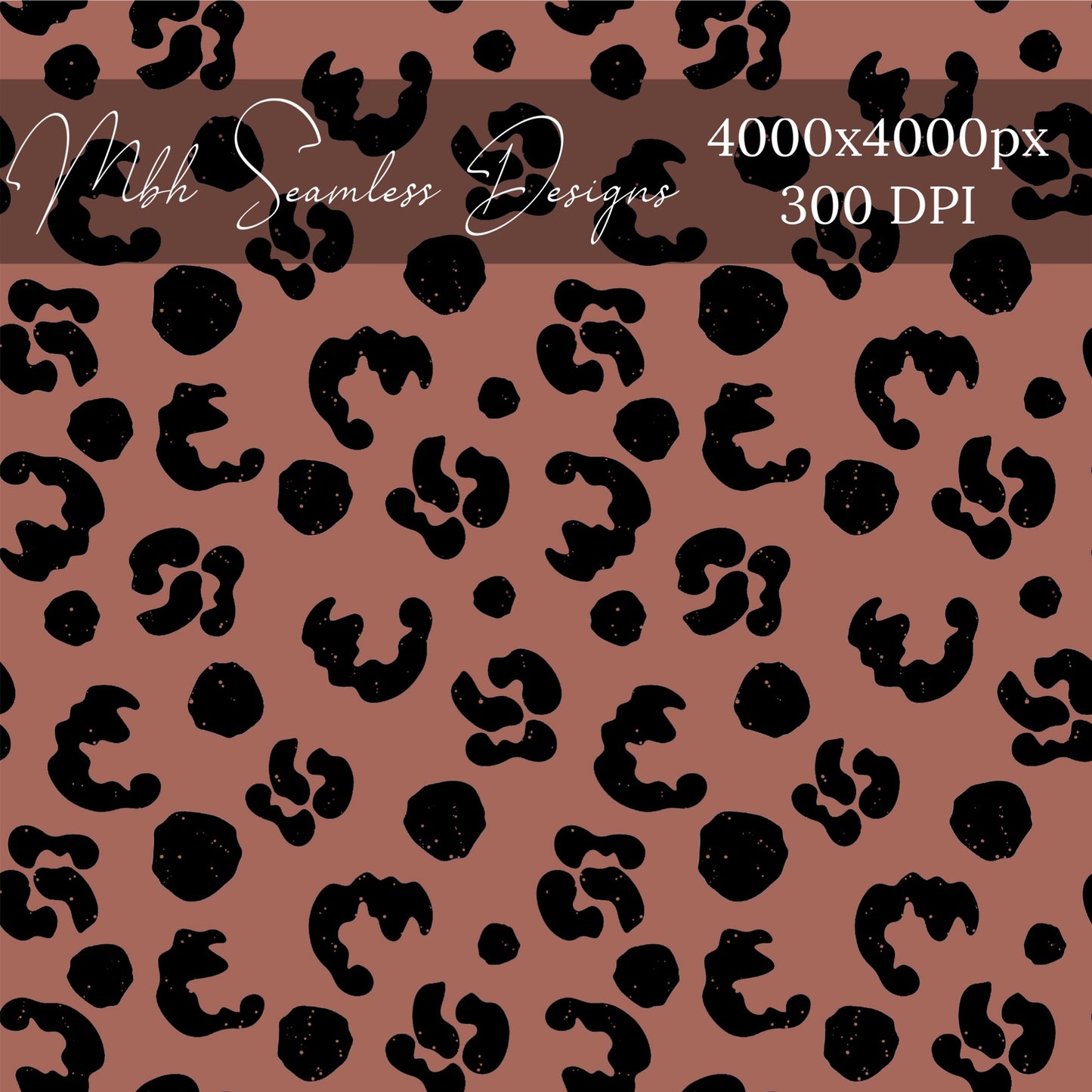 Terracotta Leopard Seamless Pattern
