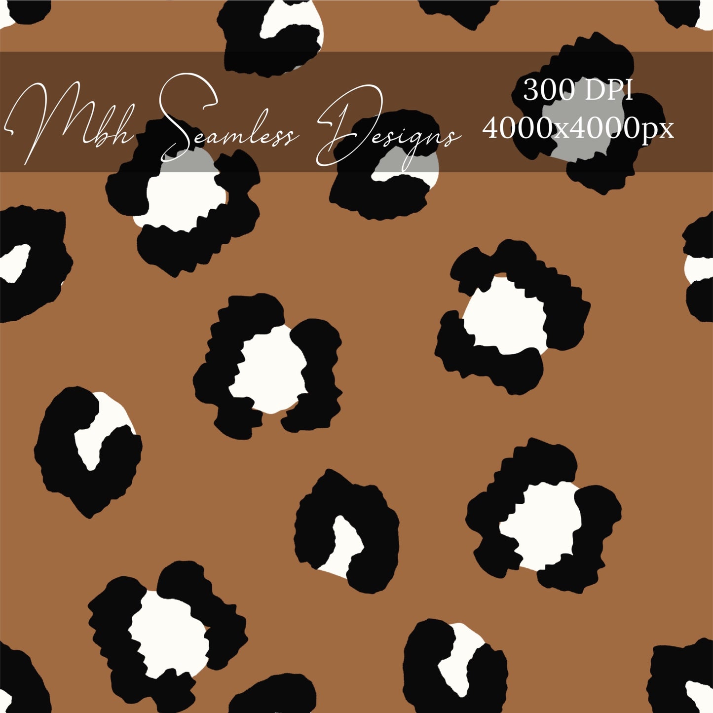 Tan Brown Leopard Cheetah Seamless Pattern