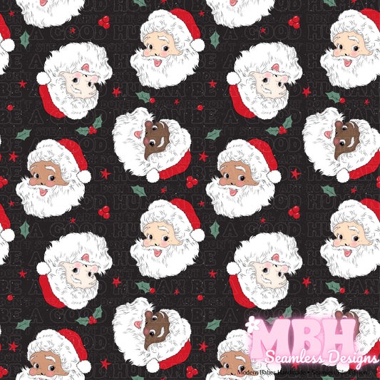 Inclusive Santas Seamless Pattern