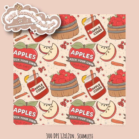 Apple Picking Seamless Pattern MULTIPLE COLORWAYS