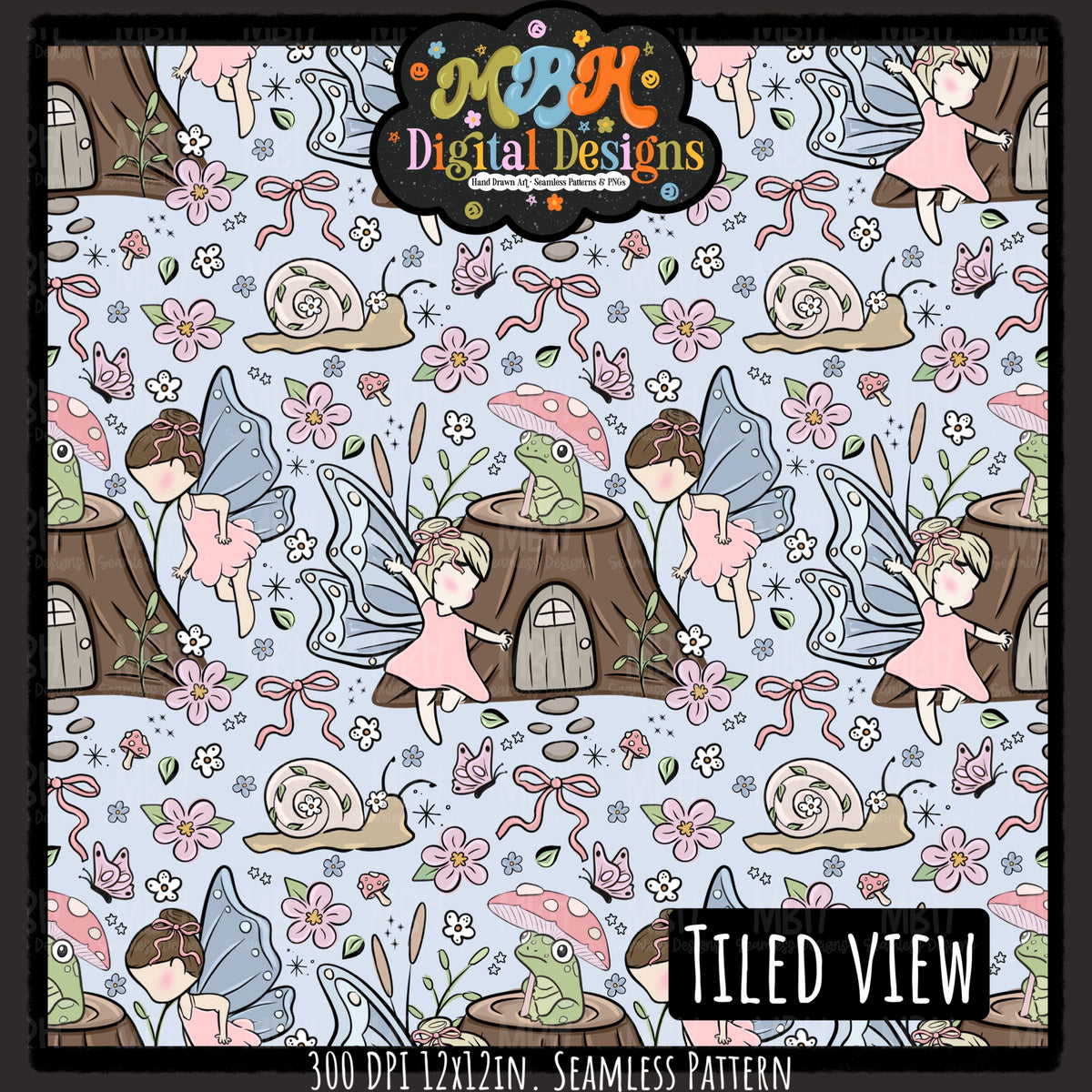 Hextober Day 3 • Whimsy Seamless Pattern // PNG // MULTIPLE COLORWAYS (Hextober files are not available in drives.)