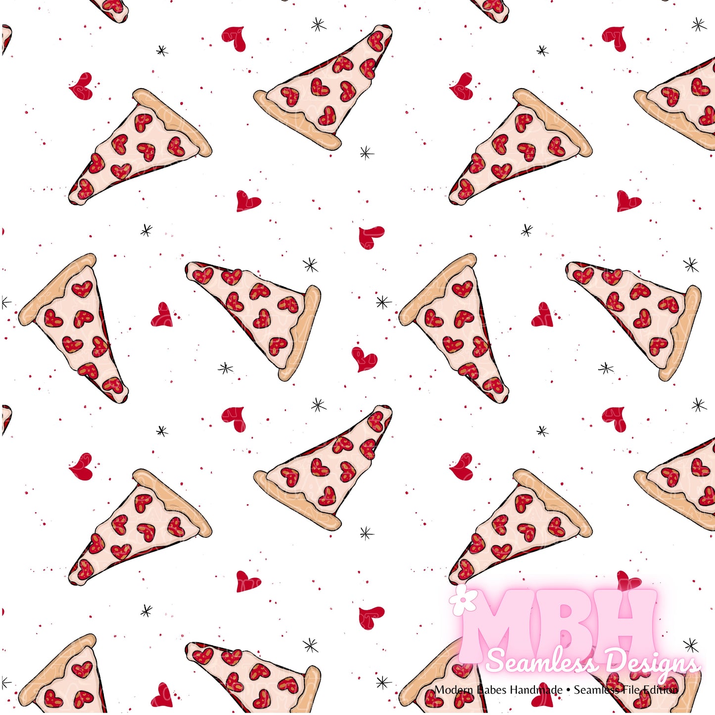 Pizza Slices Assorted Colorways Seamless Pattern