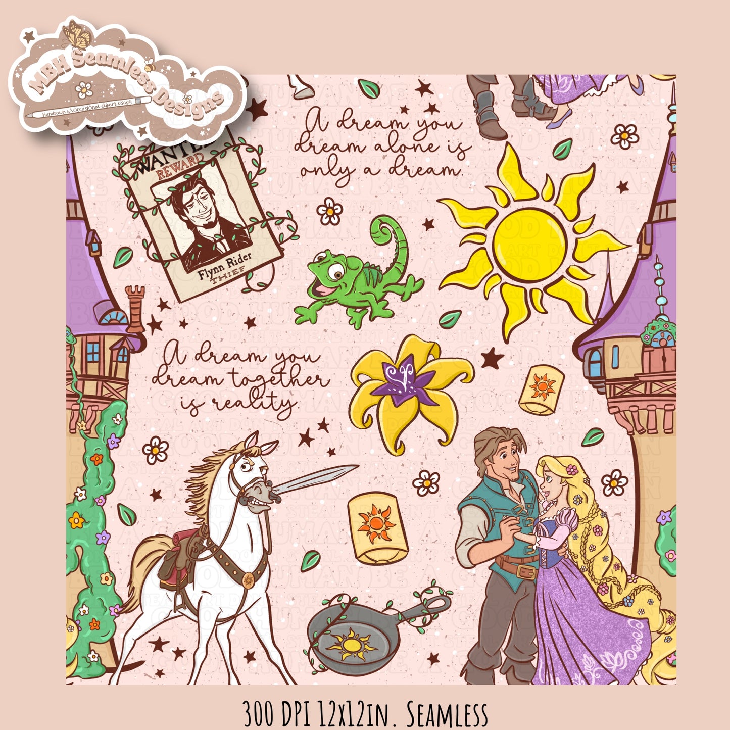 Tangled Seamless Pattern • Multiple Colorway Options