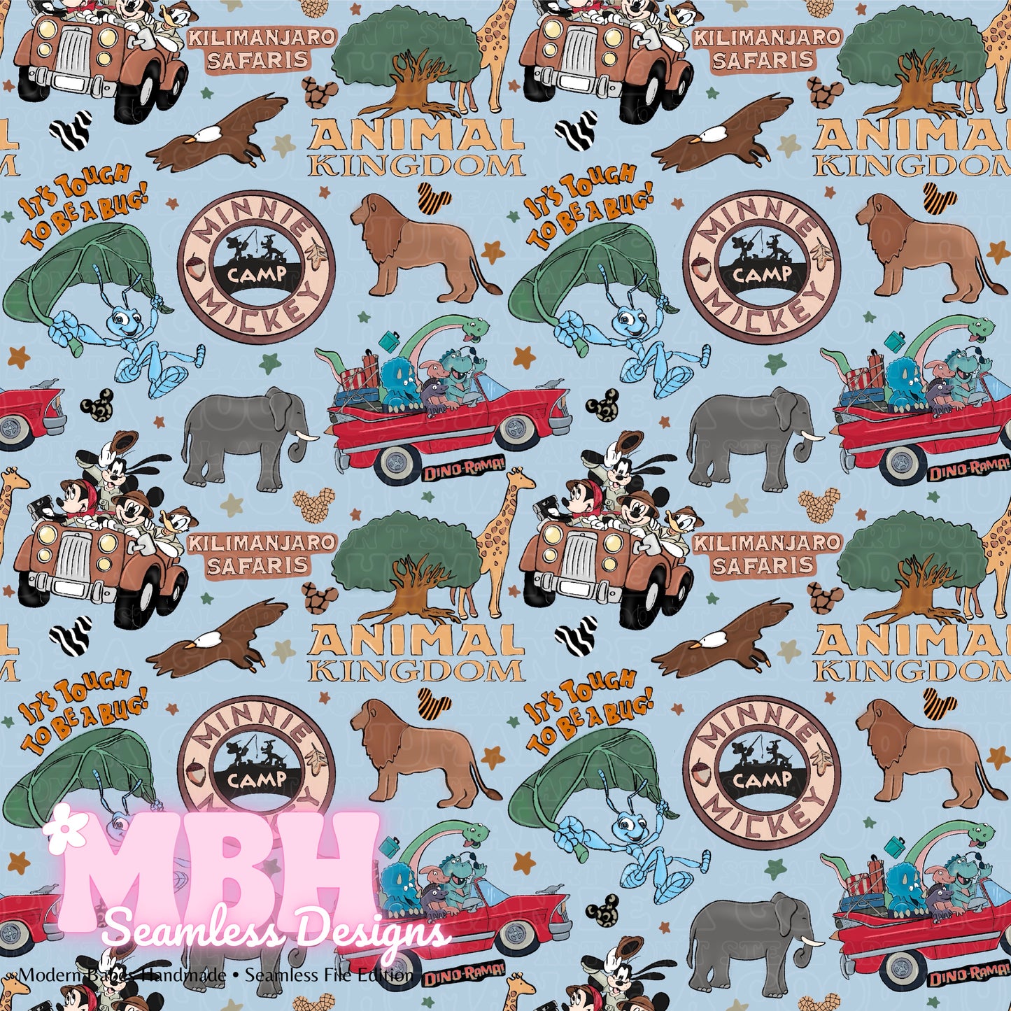 Animal Kingdom Seamless Pattern MULTIPLE COLORWAYS