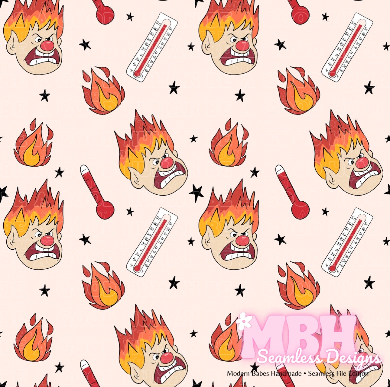 Heat Miser Seamless Pattern