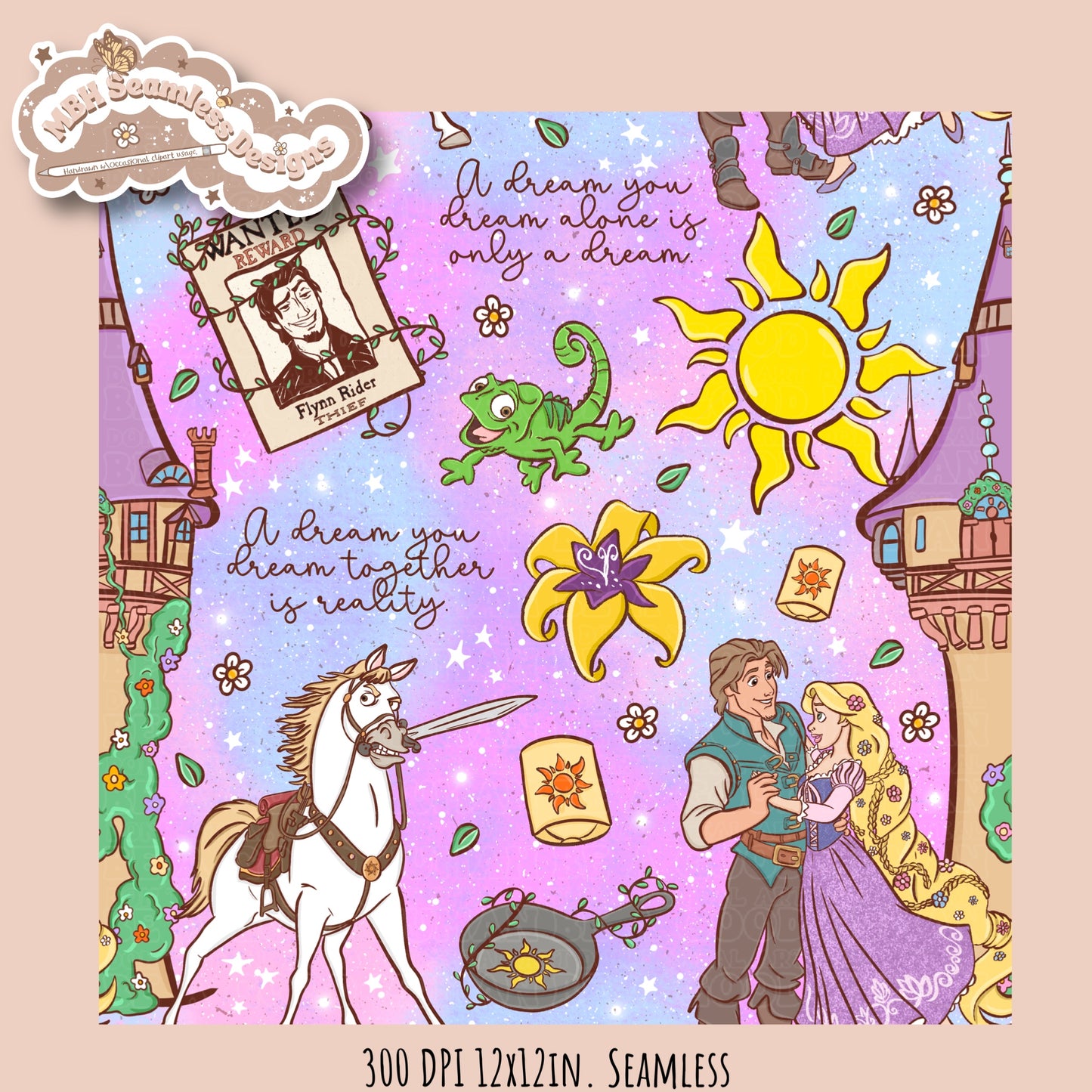 Tangled Seamless Pattern • Multiple Colorway Options