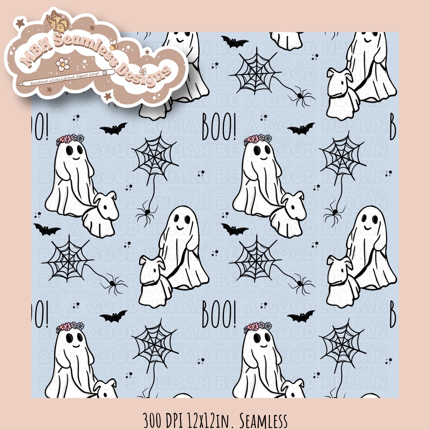 Viral Ghost Dogs BOO Seamless MULTIPLE COLORWAYS