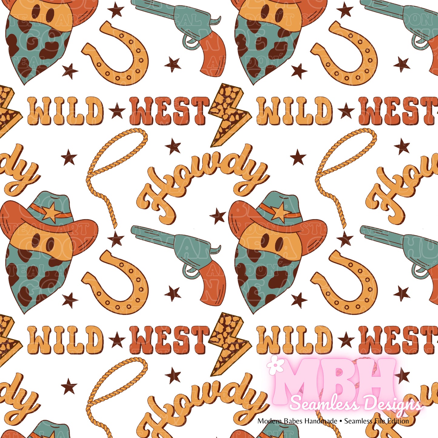 Wild West Seamless Pattern