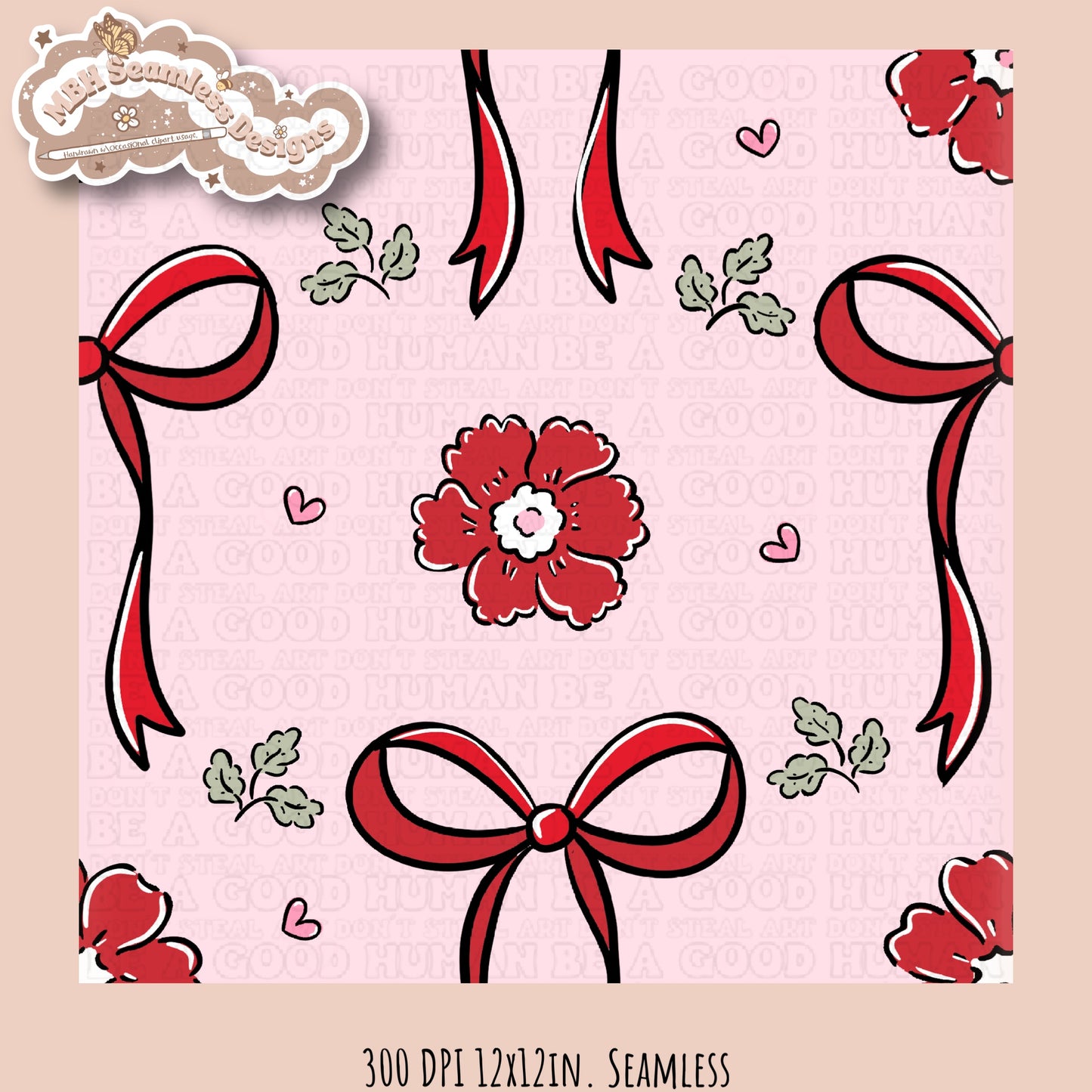 Valentine Dainty Floral Seamless Pattern MULTIPLE COLORWAYS