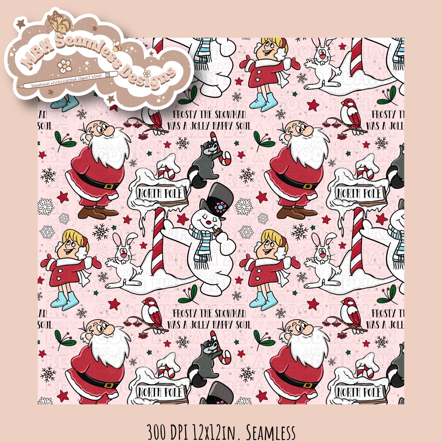 Classic Frosty Seamless Pattern MULTIPLE COLORWAYS