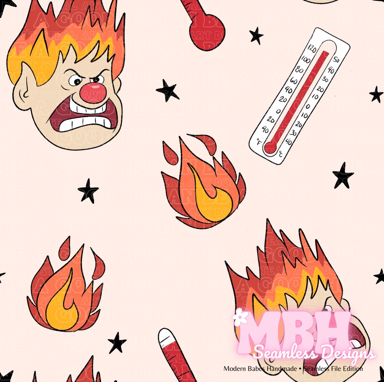 Heat Miser Seamless Pattern