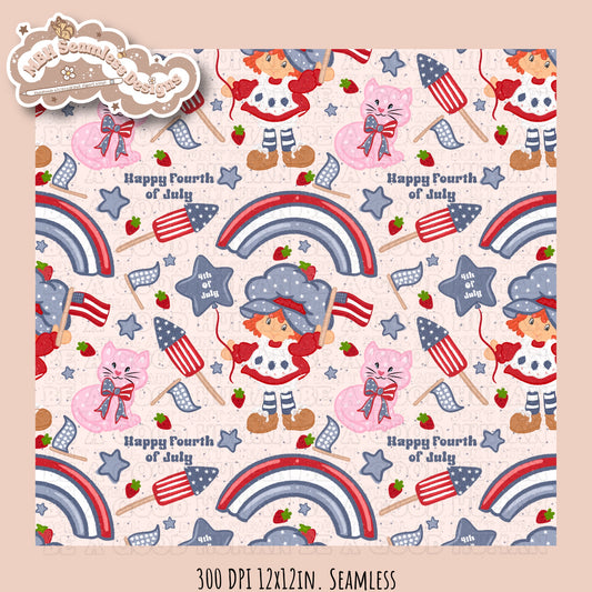 Strawberry Shortcake FOJ Rainbows Seamless Pattern •Multiple Colorways