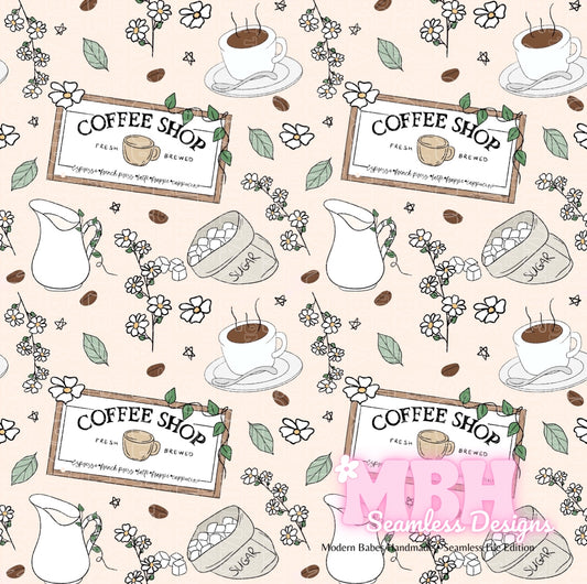 Boho Coffee Seamless Pattern