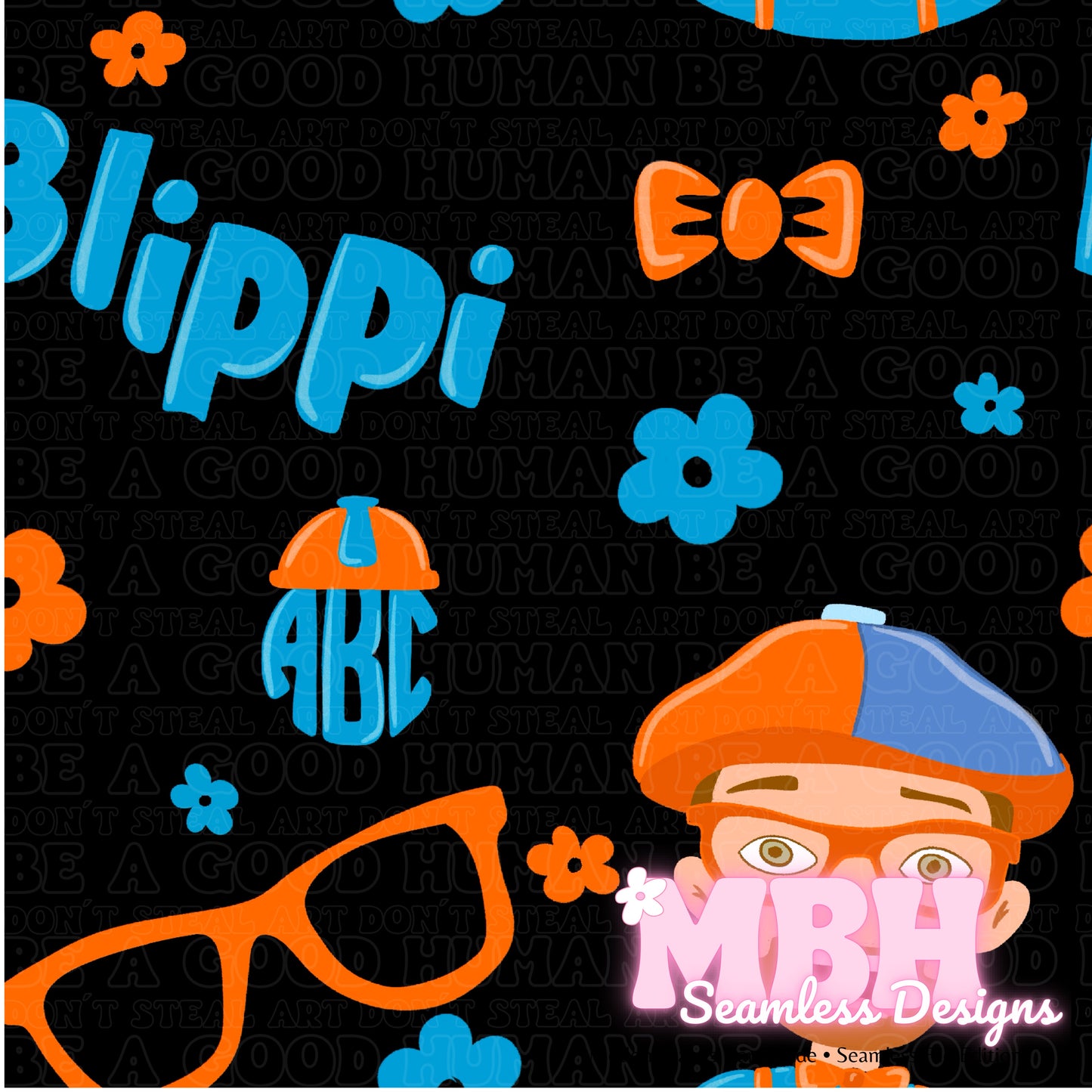 Floral Blippi Seamless Pattern MULTIPLE COLORWAYS