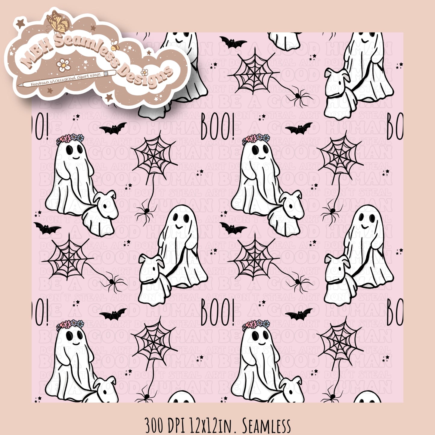 Viral Ghost Dogs BOO Seamless MULTIPLE COLORWAYS