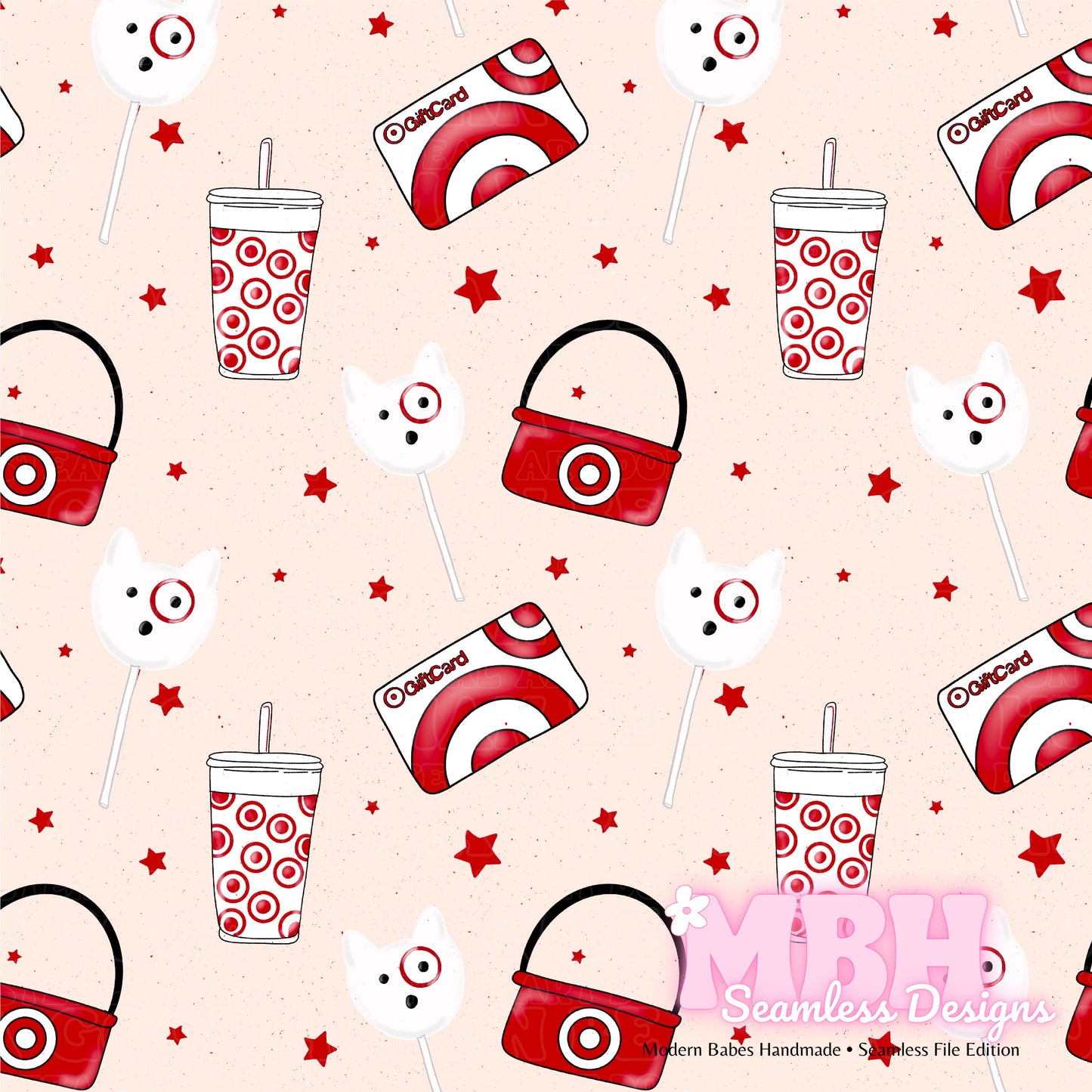 Target Cake Pop Assorted Colorways Seamless Pattern