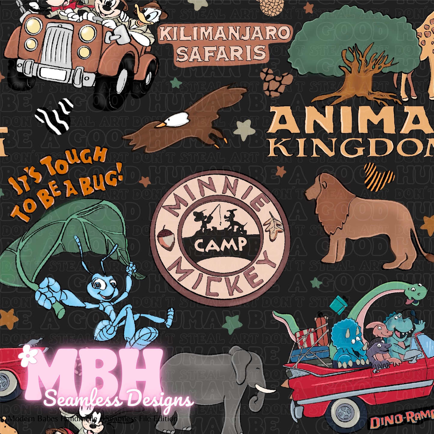 Animal Kingdom Seamless Pattern MULTIPLE COLORWAYS