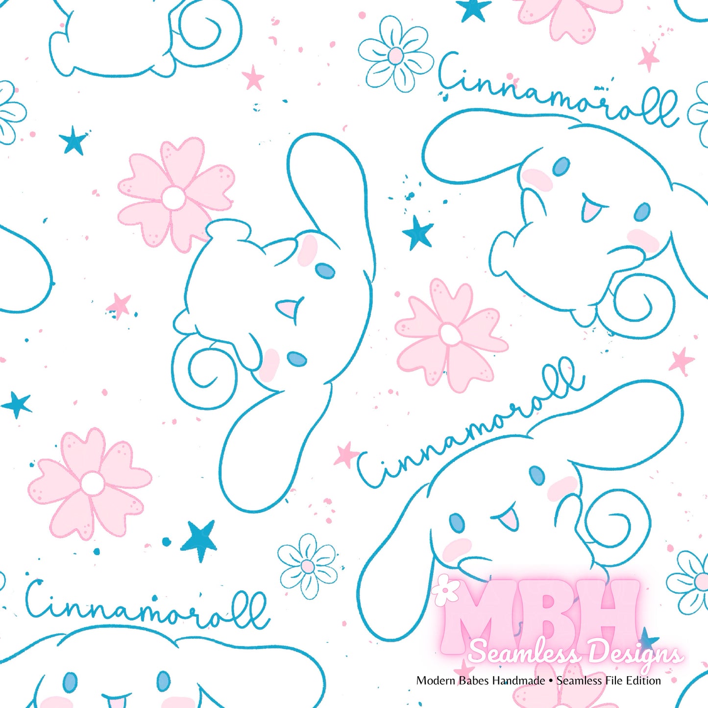 Cinnamoroll Seamless 2 Colorways Seamless Pattern