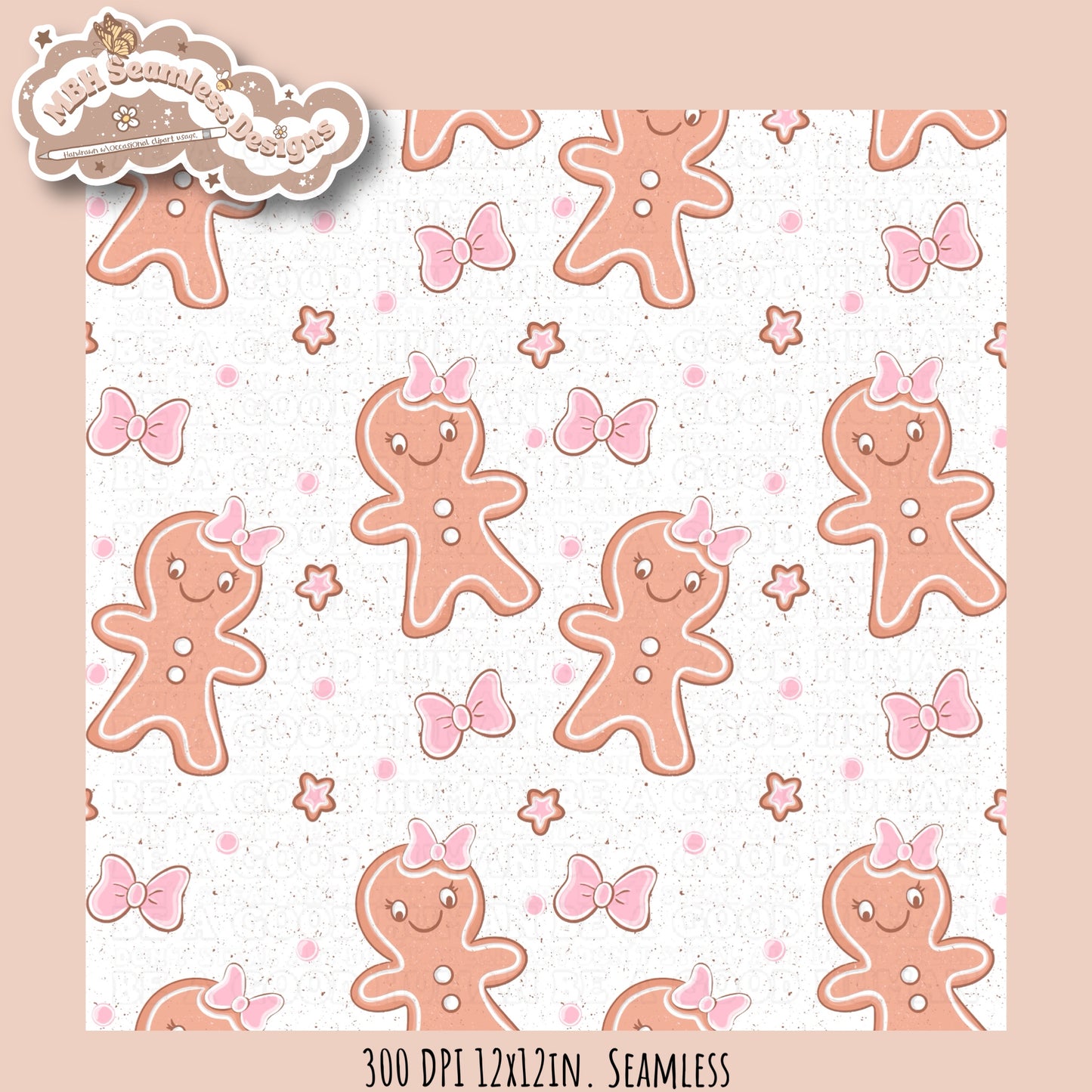 Pink Gingerbread Girl  MULTIPLE COLORWAYS