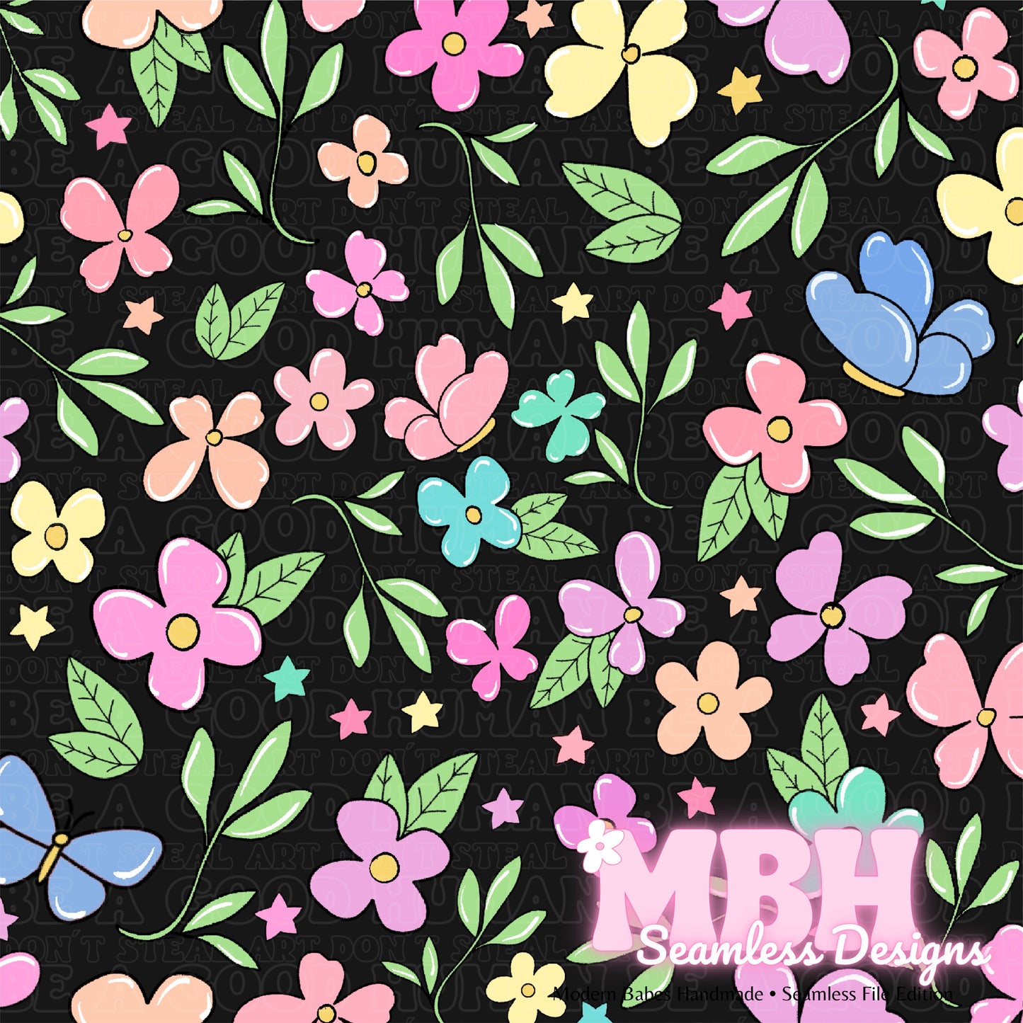 Spring Ditsy Floral Seamless Pattern