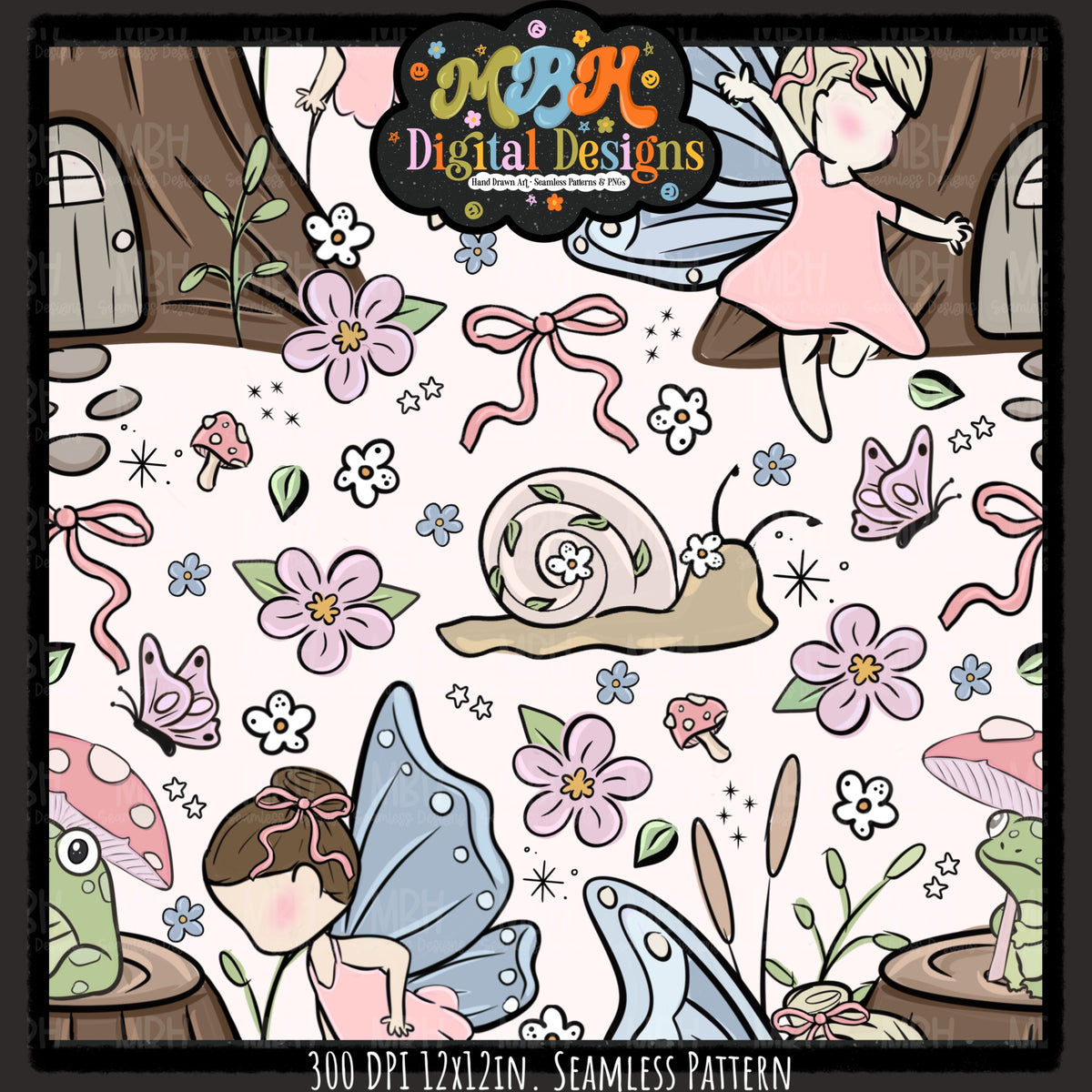 Hextober Day 3 • Whimsy Seamless Pattern // PNG // MULTIPLE COLORWAYS (Hextober files are not available in drives.)