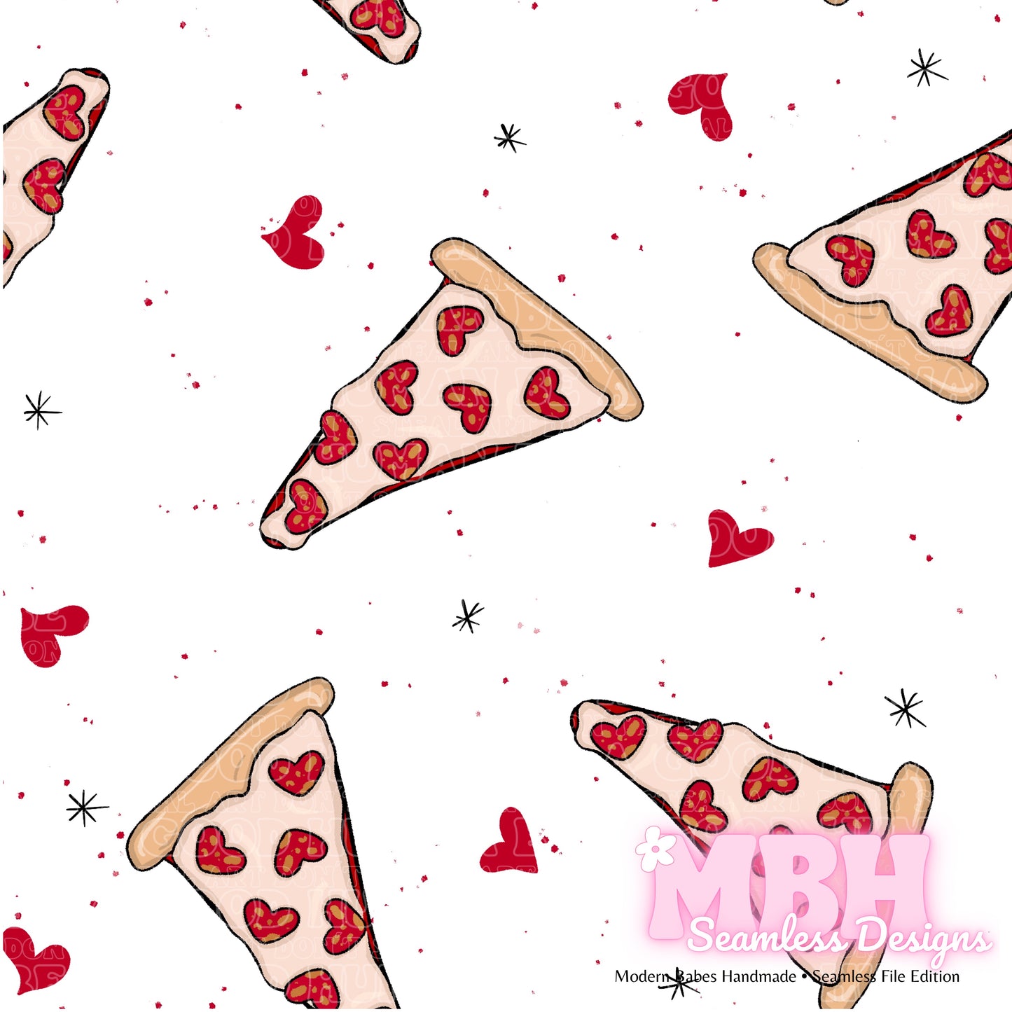 Pizza Slices Assorted Colorways Seamless Pattern