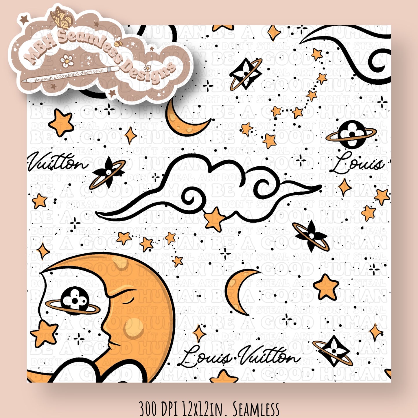 Celestial Boujee Seamless Pattern MULTIPLE COLORWAYS