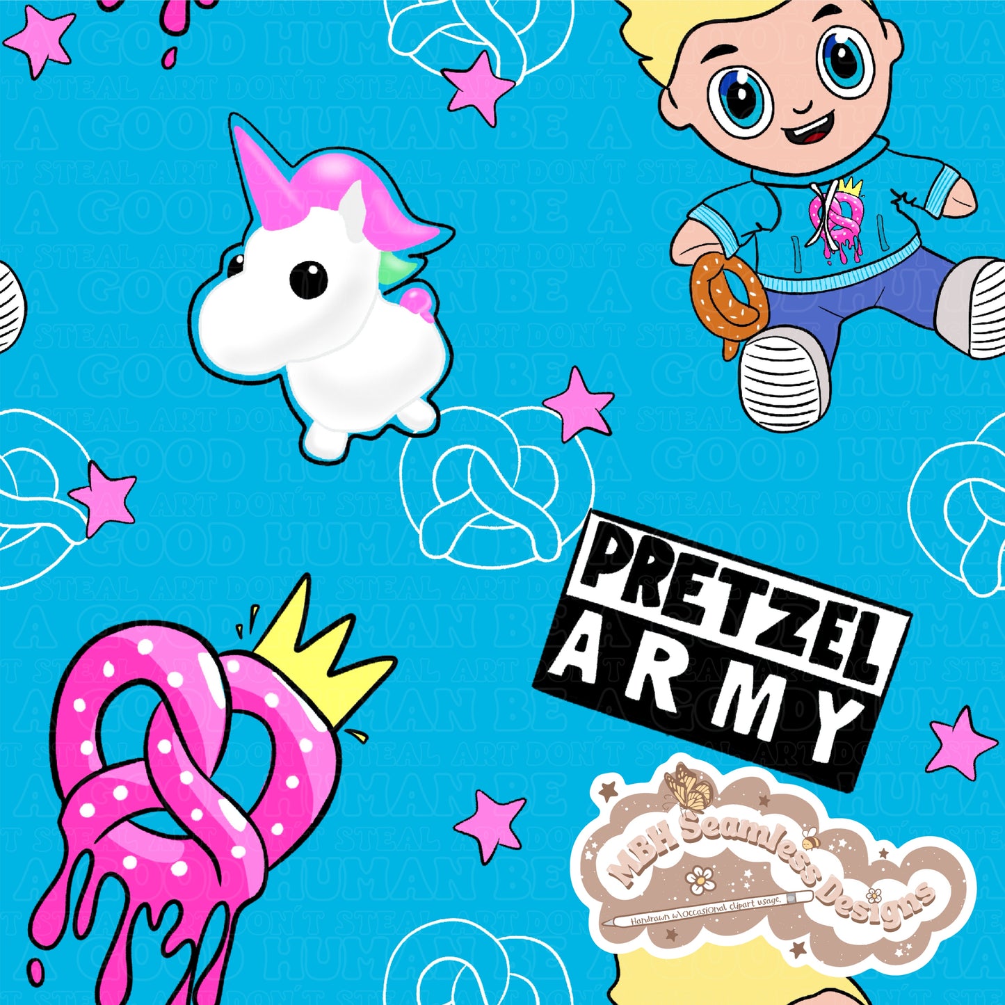 Prezley YouTuber Seamless Pattern