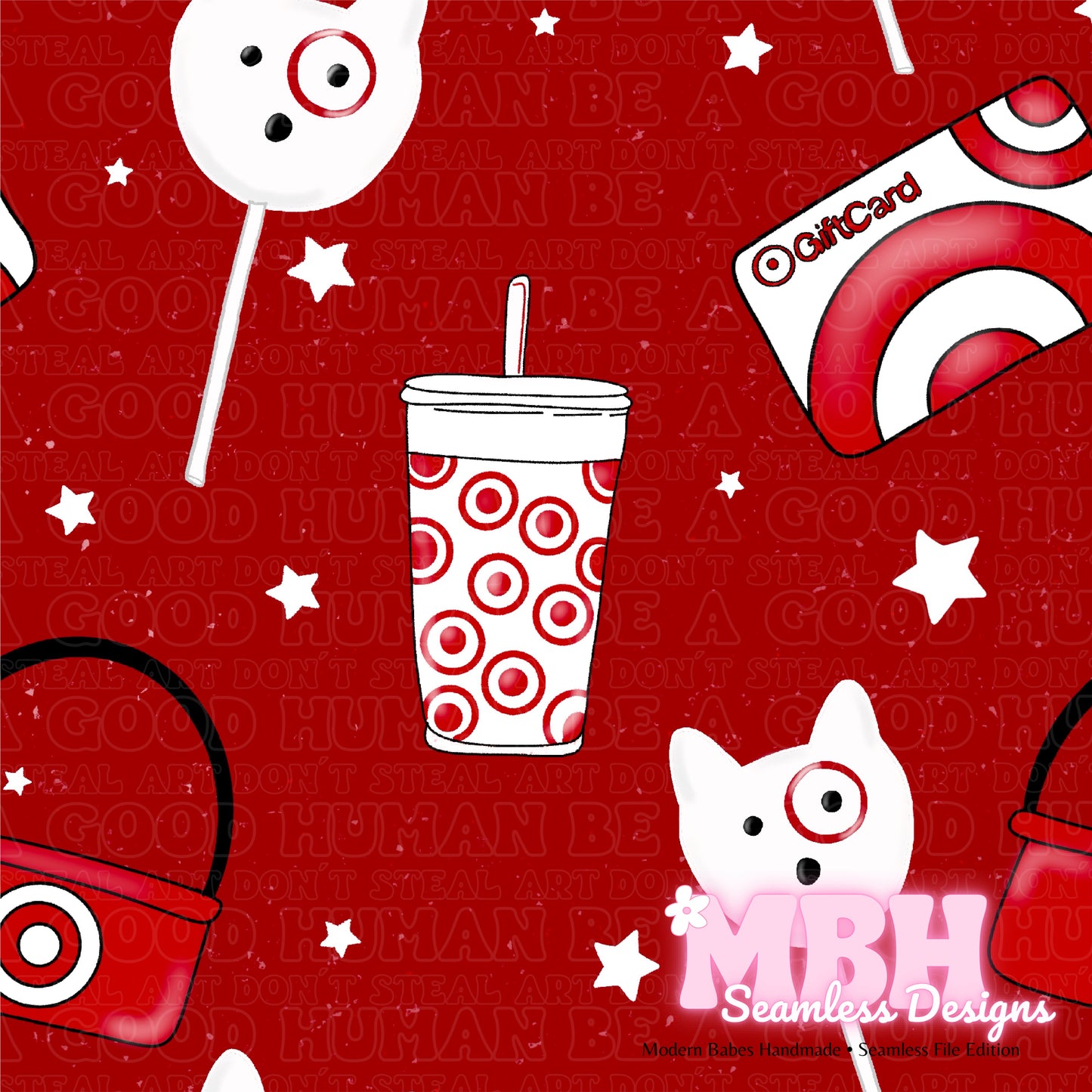 Target Cake Pop Assorted Colorways Seamless Pattern