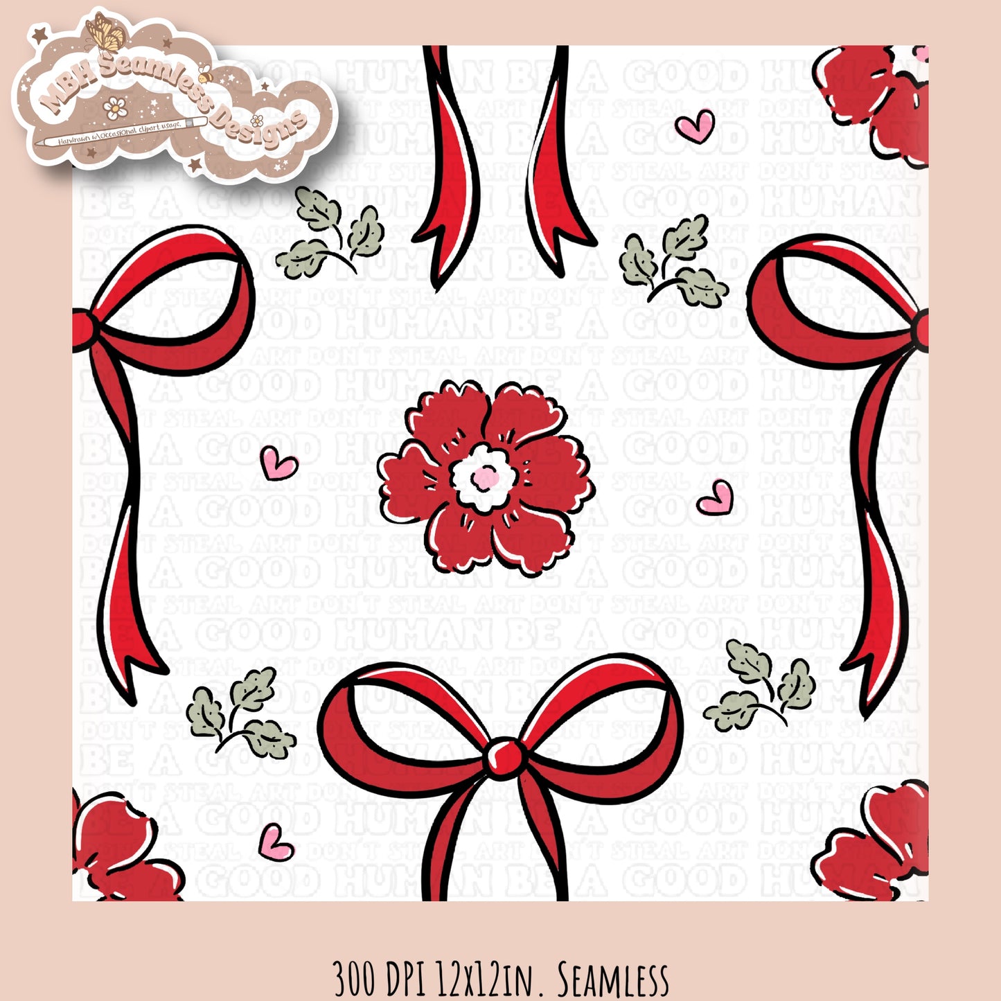 Valentine Dainty Floral Seamless Pattern MULTIPLE COLORWAYS