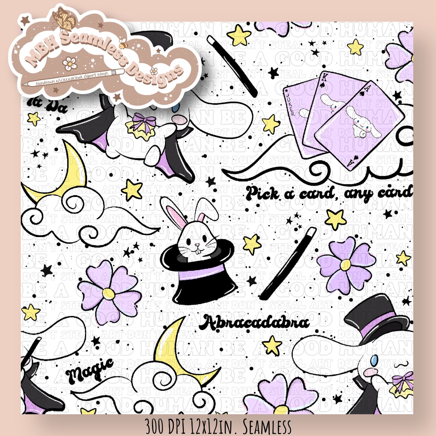 Cinnamoroll Magician Seamless Pattern MULTIPLE COLORWAYS