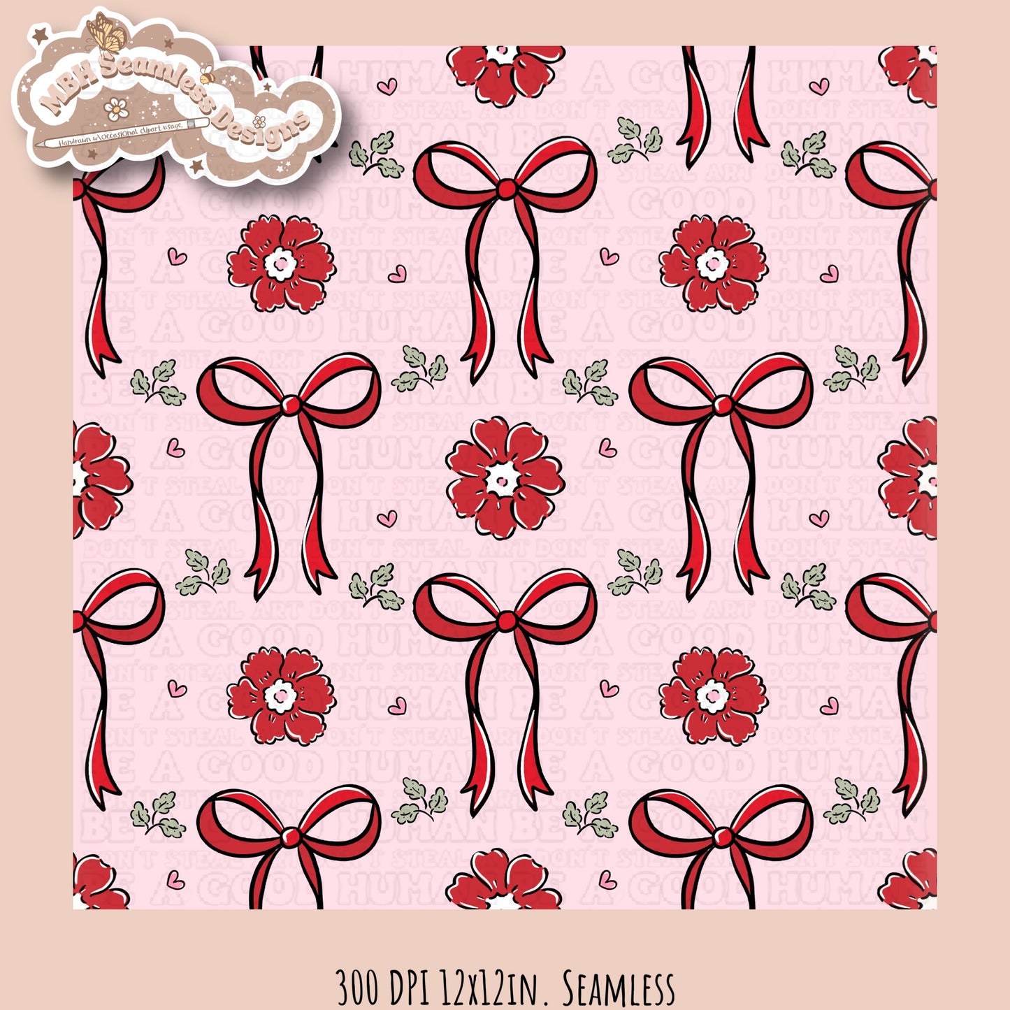 Valentine Dainty Floral Seamless Pattern MULTIPLE COLORWAYS