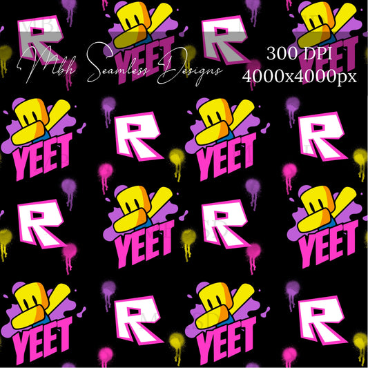 Roblox Yeet Seamless Pattern