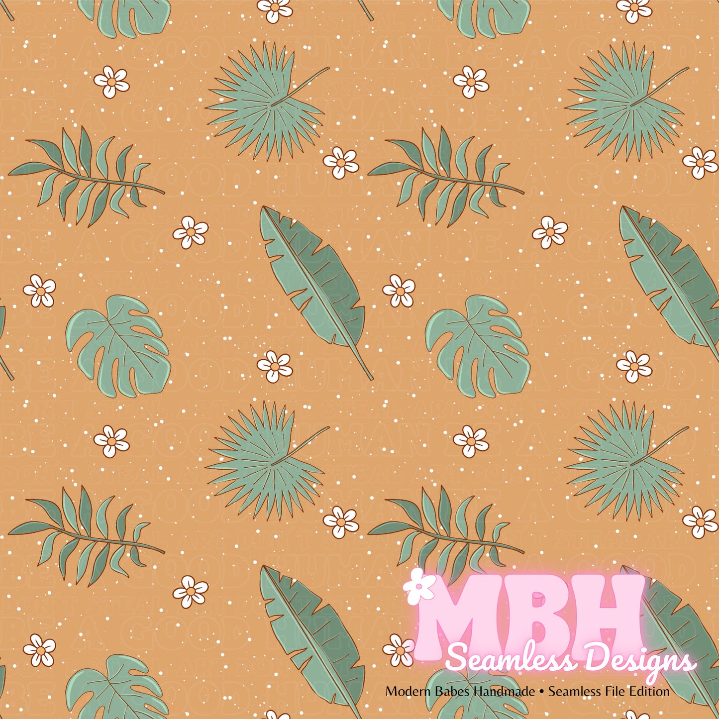 Tropical Leaves Seamless Pattern MULTIPLE COLORWAYS