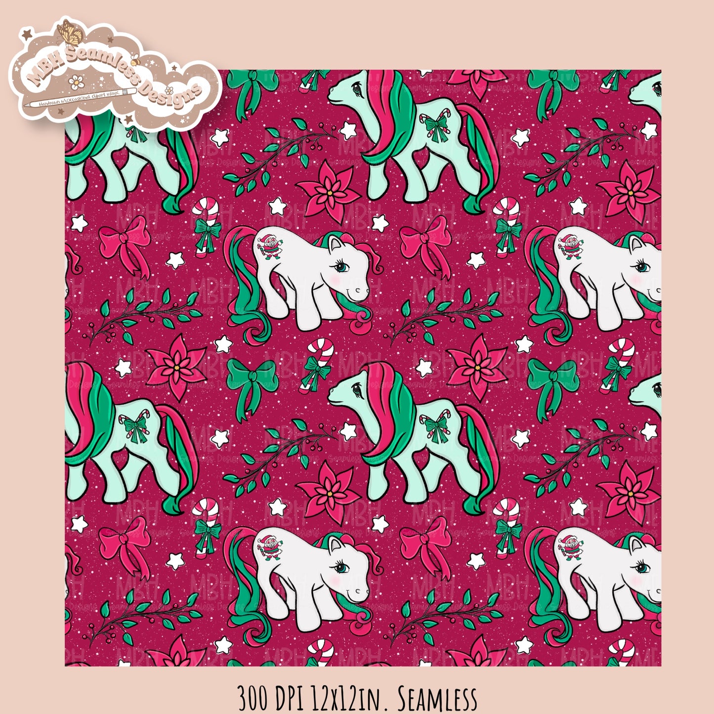 MLP Christmas Seamless Pattern // Assorted Colorways
