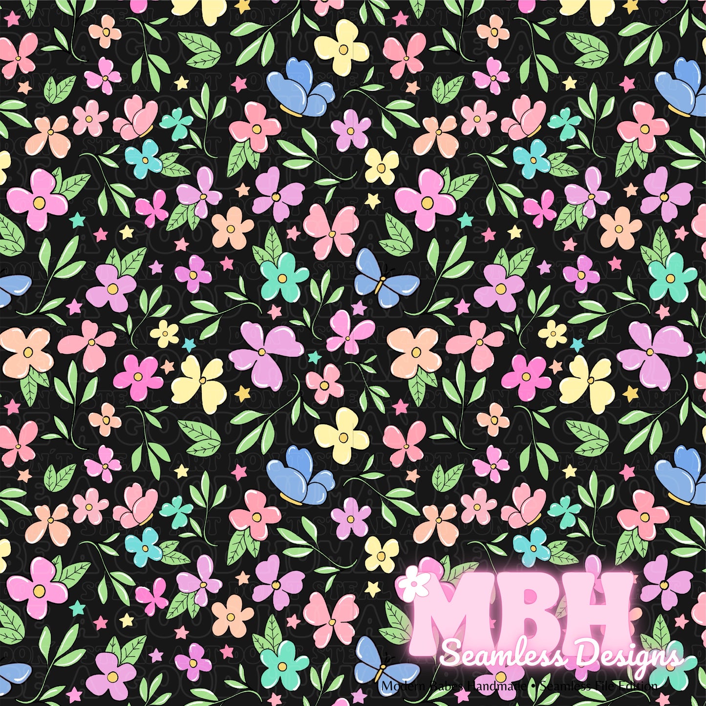 Spring Ditsy Floral Seamless Pattern