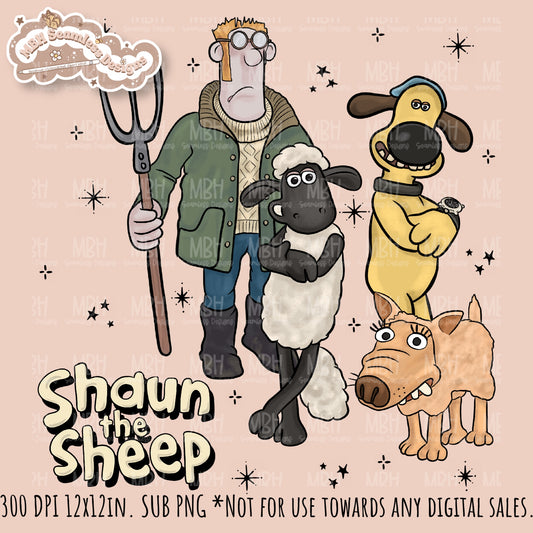 Starry Shaun the Sheep SUB PNG