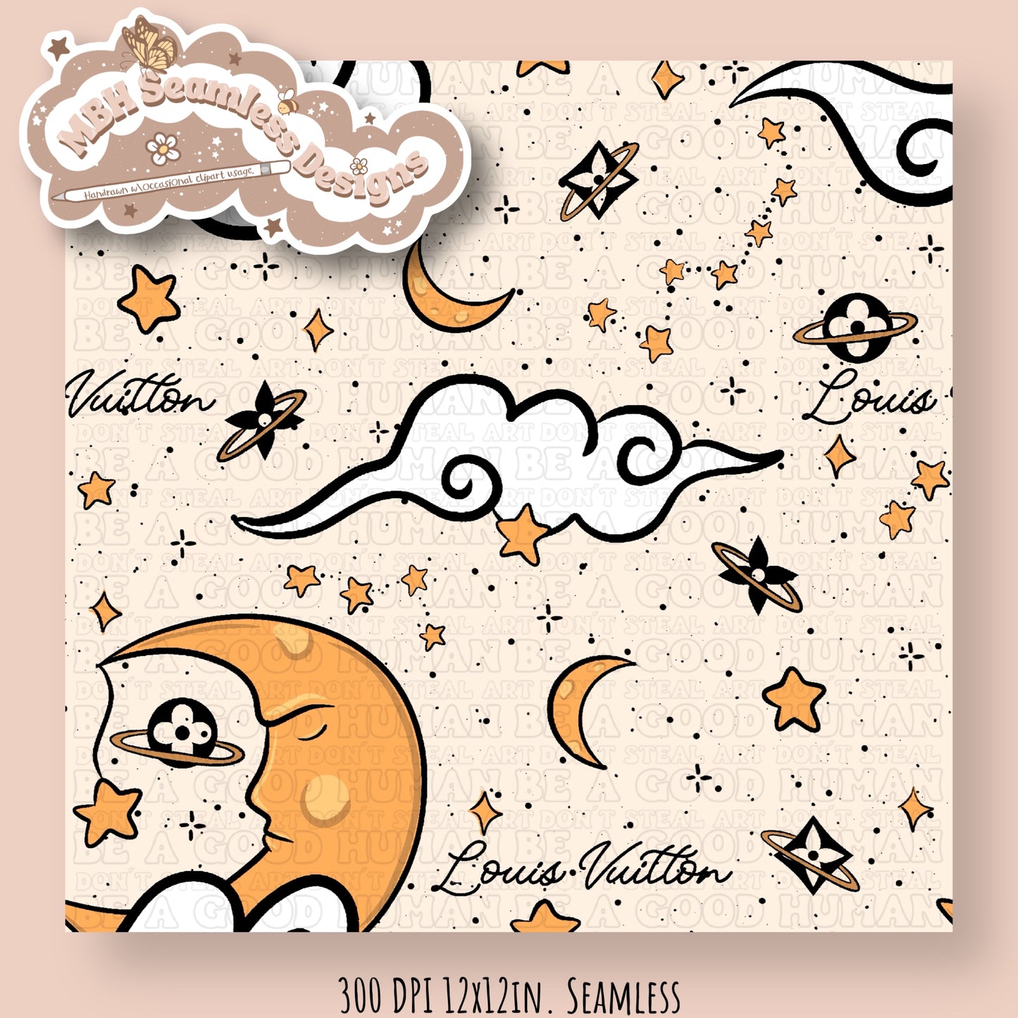 Celestial Boujee Seamless Pattern MULTIPLE COLORWAYS