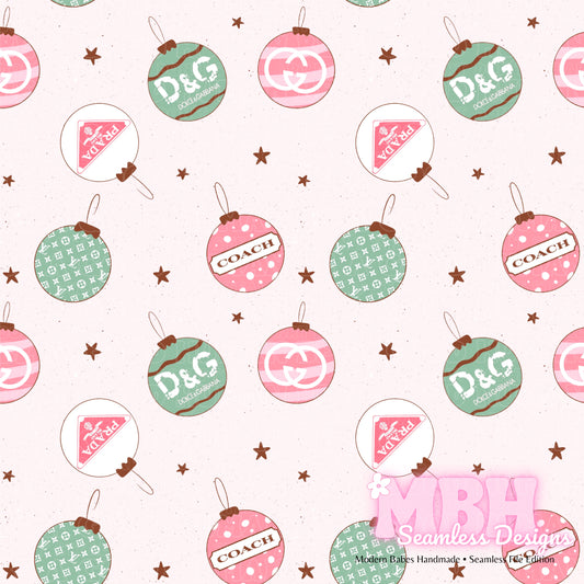 Starry Boujee Ornaments Seamless Pattern