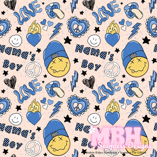 Groovy Mamas Boys Seamless Pattern MULTIPLE COLORWAYS