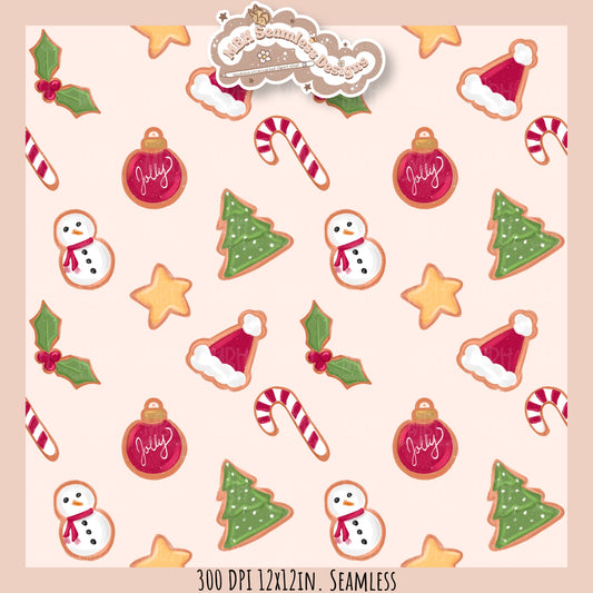 Christmas Cookies Seamless Pattern // Assorted Colorway Options
